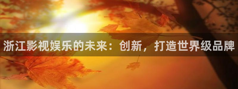 奇奇米影视第四色：浙江影视娱乐的未来：创新，打造世界级品牌